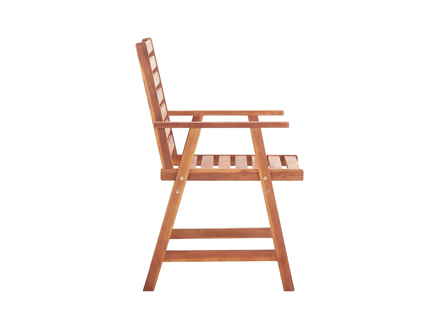 Set van 3 tuinstoelen en kussens van massief acaciahout