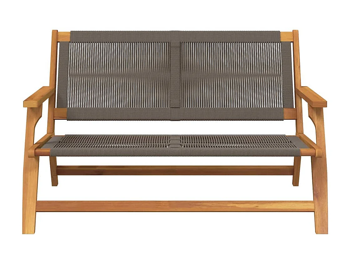 Banc de jardin Gris 76x122x73 cm en bois massif d'acacia