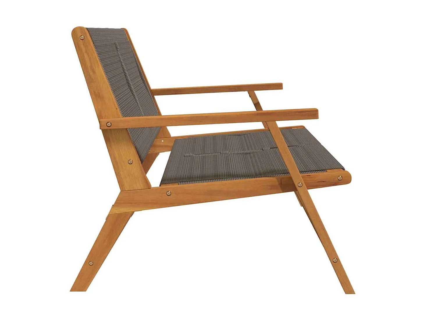 Banc de jardin Gris 76x122x73 cm en bois massif d'acacia