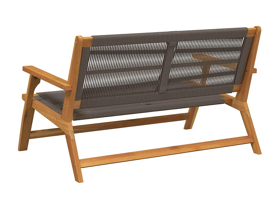Banc de jardin Gris 76x122x73 cm en bois massif d'acacia