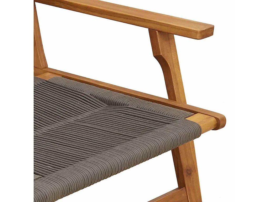 Banc de jardin Gris 76x122x73 cm en bois massif d'acacia