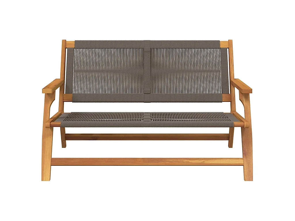 Banc de jardin Gris 76x122x73 cm en bois massif d'acacia