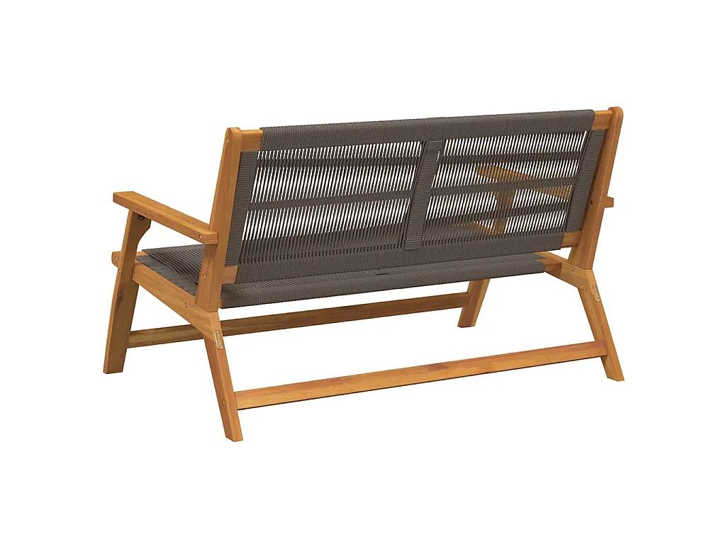 Banc de jardin Gris 76x122x73 cm en bois massif d'acacia