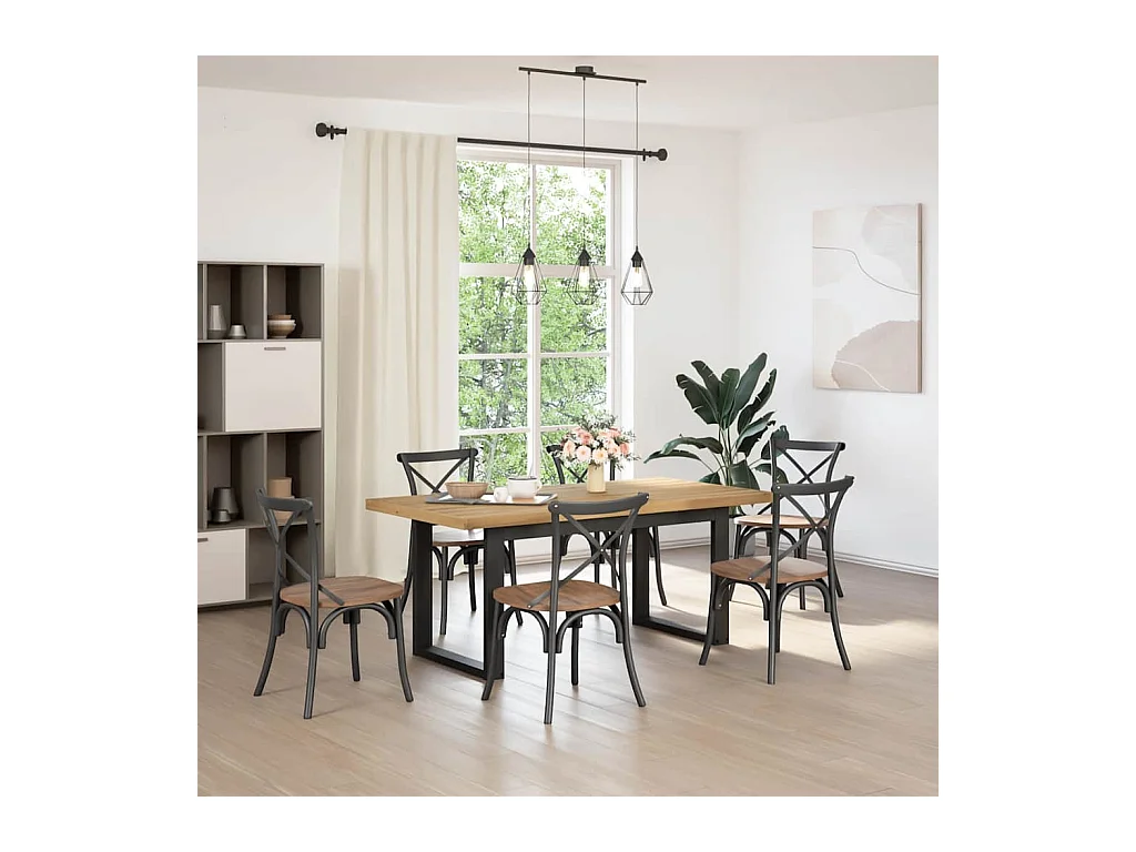 NOAIN eettafel U-vormige poten 180x90x75cm massief grenen