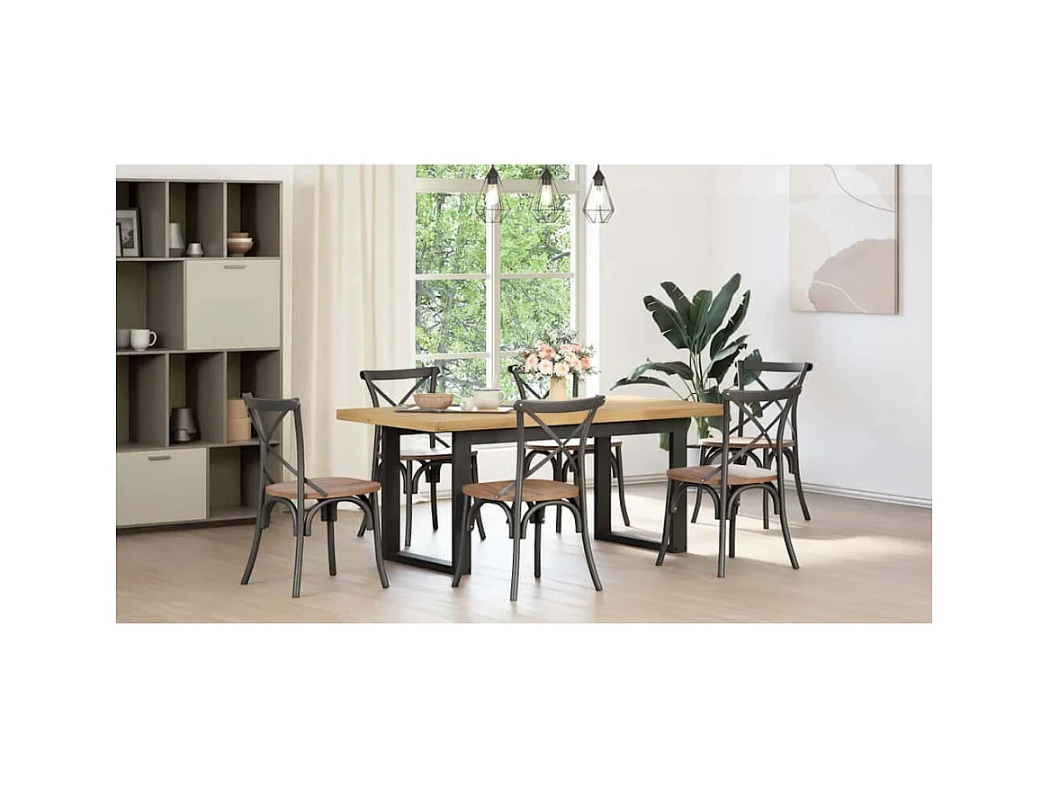 NOAIN eettafel U-vormige poten 180x90x75cm massief grenen