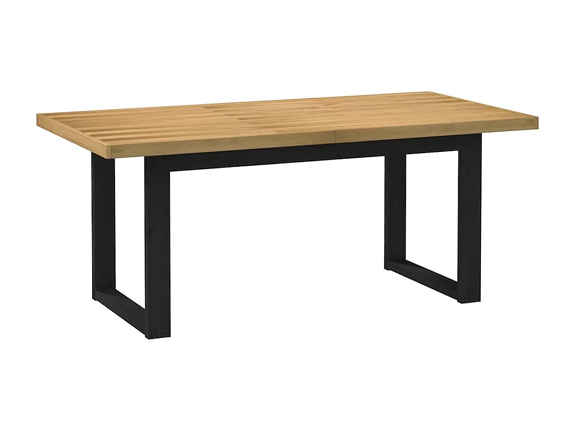 Mesa de comedor NOAIN patas en U 180x90x75cm pino macizo