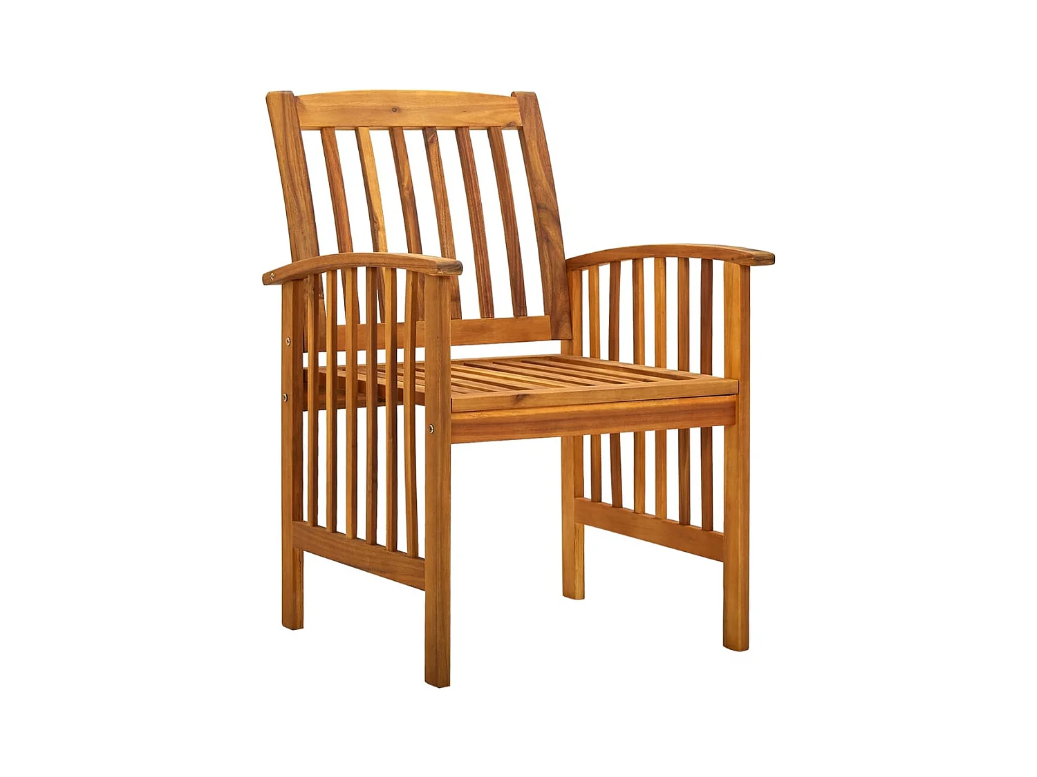 Garten-Esszimmerstühle 2er-Set und Kissen aus massiver Akazie