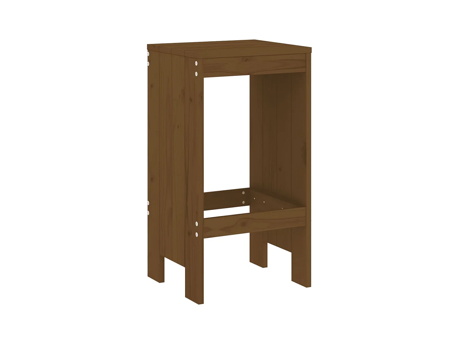 Set di 2 sgabelli, marrone miele, 40x36x75 cm, legno di pino massello