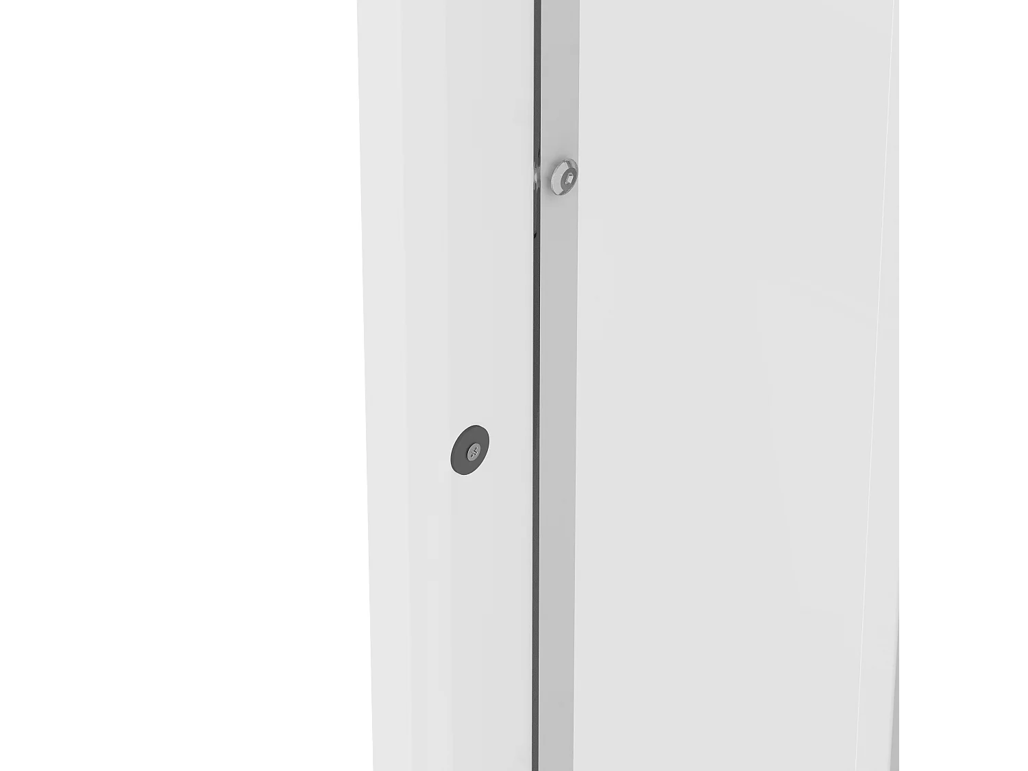 Vitrine multifonctionnelle avec éclairage LED multicolore, panneau acrylique, design simple, blanc (40x29x170 cm)