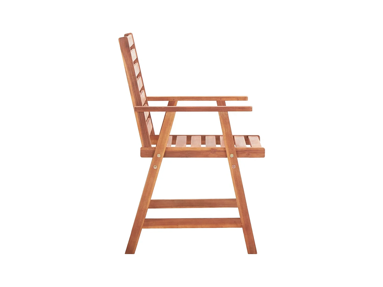 Set di 3 sedie da pranzo per esterni e cuscini in legno massello di acacia