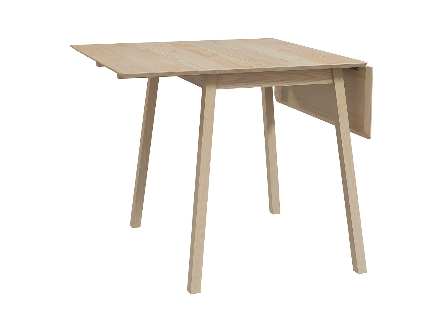 Table pliante extensible en bois naturel, pour 2-4 personnes, design compact (110x86x75cm)