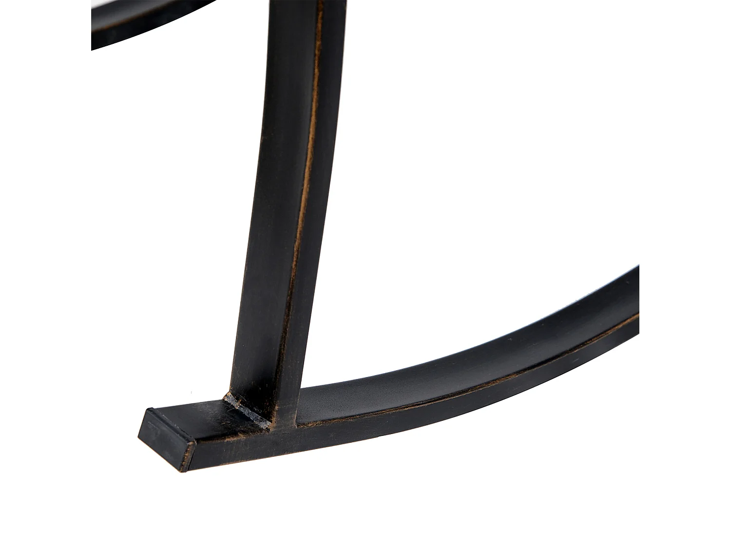 Antieke design metalen tuinschommelstoel, brons (60x73x85cm)