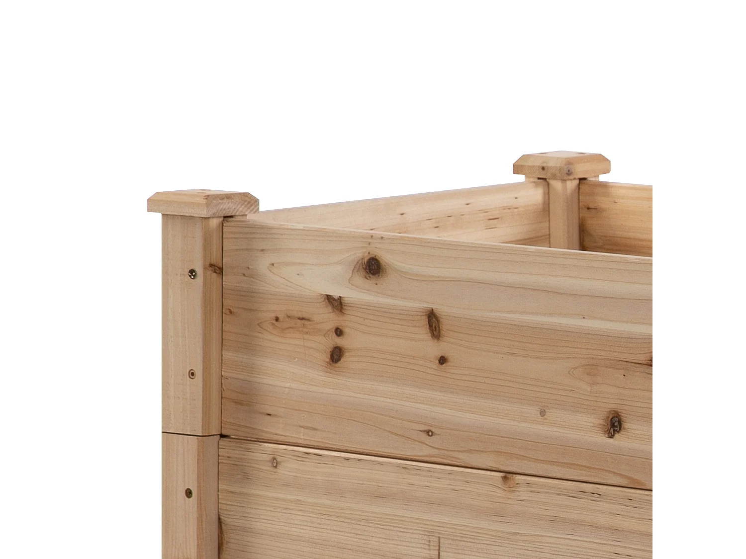 Bac à fleurs surélevé à 3 niveaux, bois massif, pour jardin et balcon (124x124x56 cm)