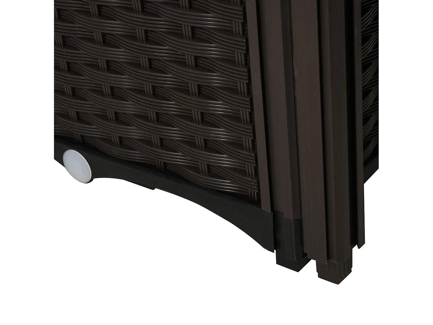 Bac potager double effet rotin, polypropylène, marron (80x40x44cm)