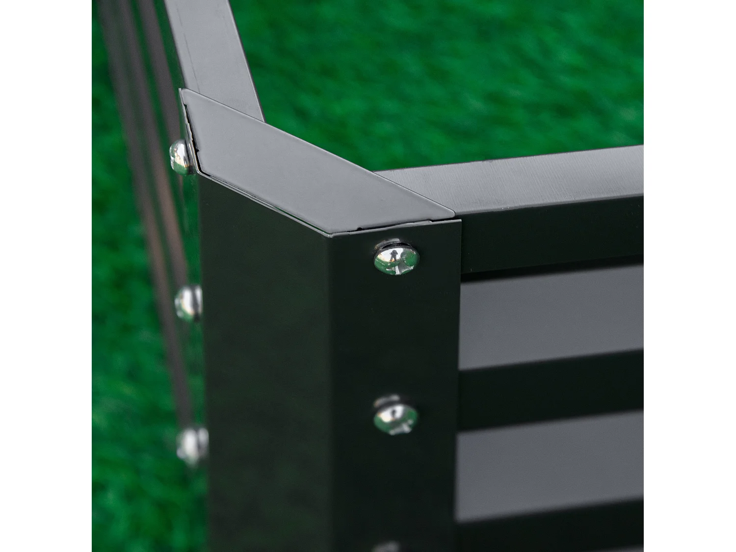 Metalen plantenbak, duurzaam, modern design, grijs (120x120x30 cm)