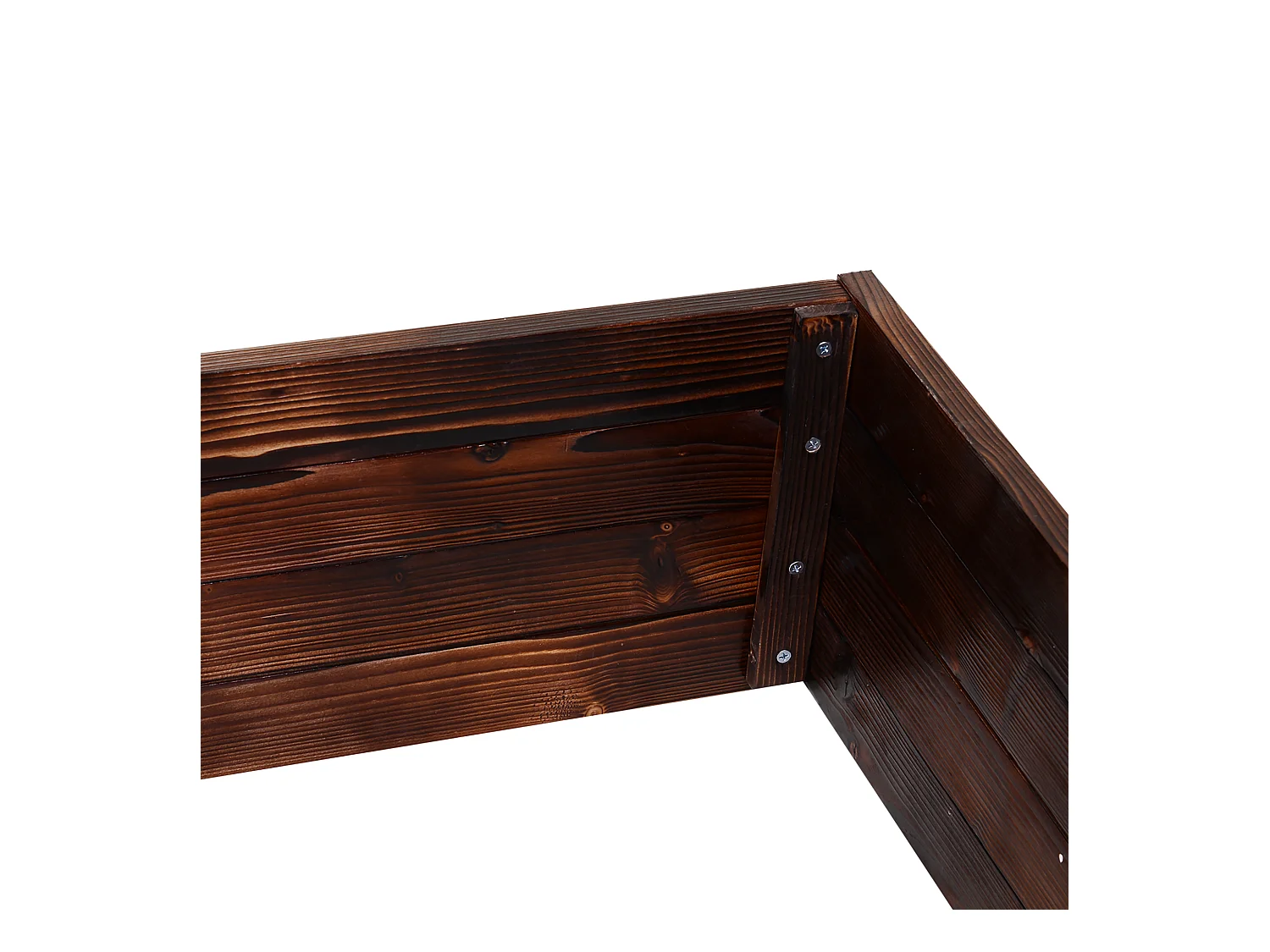 Hochbeet Pflanzkasten, Gemüsebeet, Kräuterbeet, Massivholz, Dunkelbraun (60x60x23 cm)