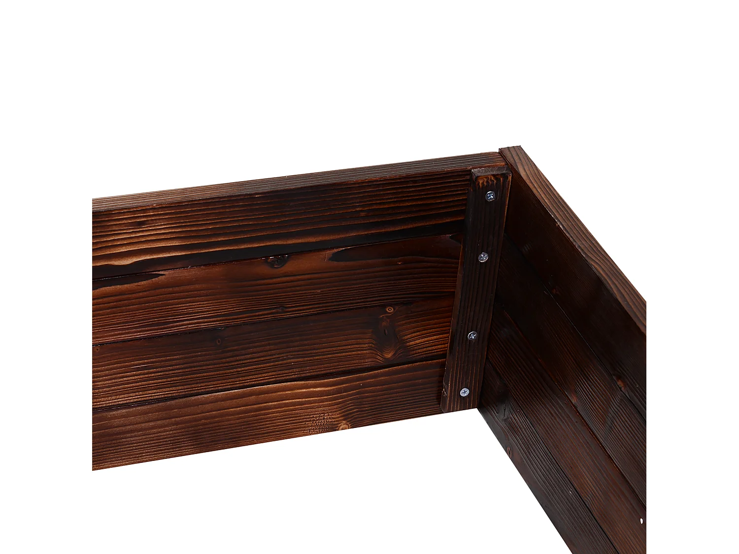 Hochbeet Pflanzkasten, Gemüsebeet, Kräuterbeet, Massivholz, Dunkelbraun (60x60x23 cm)