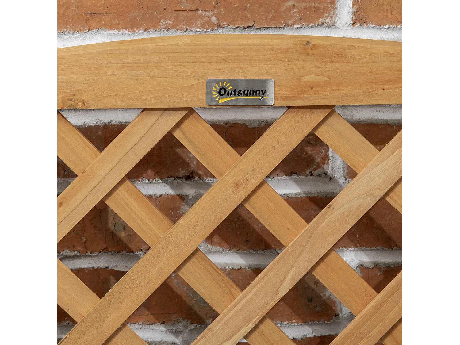 Jardin surélevé en bois avec treillis, design rustique, pour légumes et plantes grimpantes, jaune (45x45x80 cm)