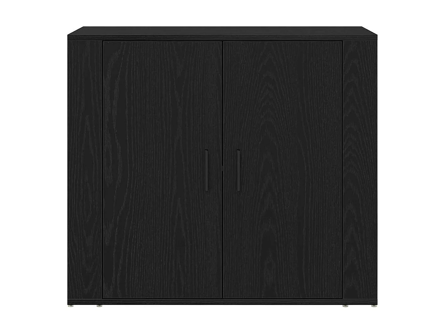 Buffet Chêne Noir 80x33x70 cm Bois Manufacturé