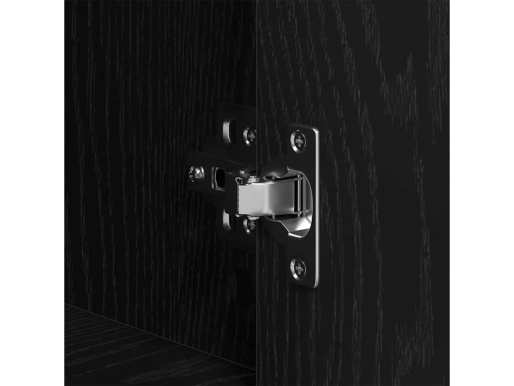 Buffet Chêne Noir 80x33x70 cm Bois Manufacturé