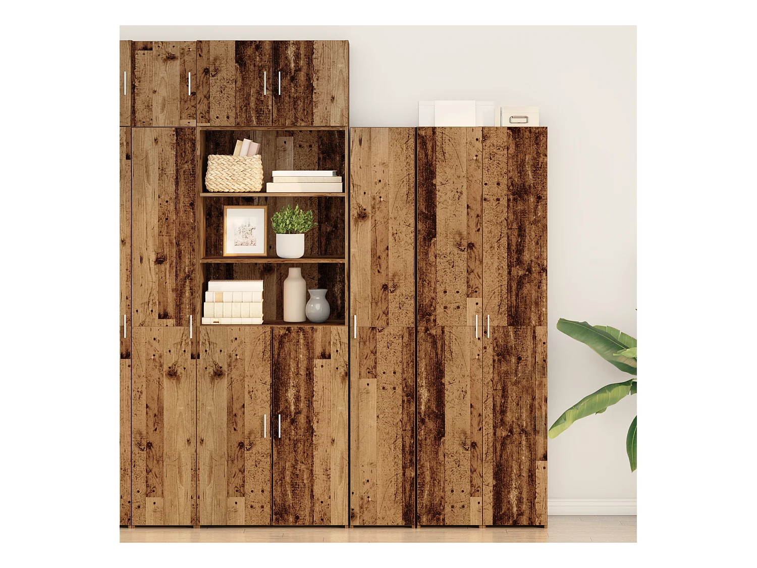 Meuble vieux bois 30x42.5x185 cm Bois d'ingénierie