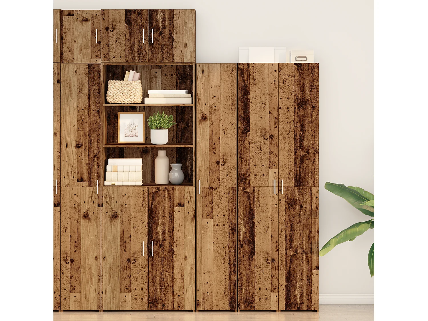 Meuble vieux bois 30x42.5x185 cm Bois d'ingénierie