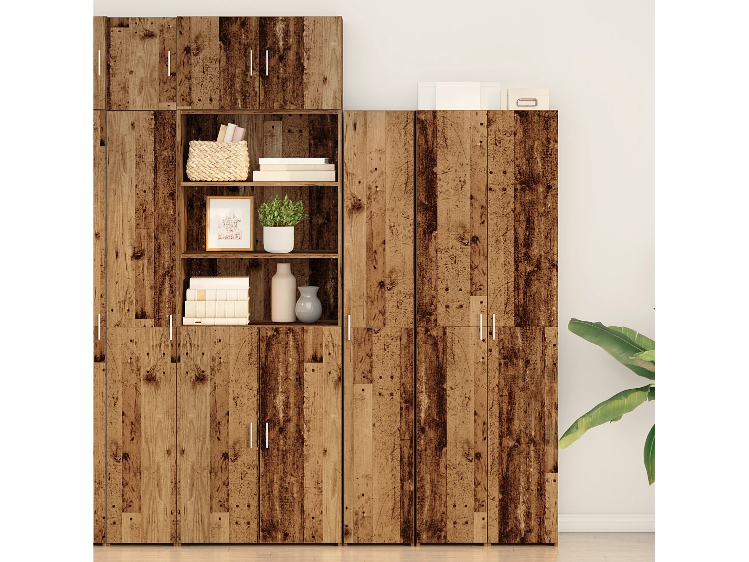 Meuble vieux bois 30x42.5x185 cm Bois d'ingénierie