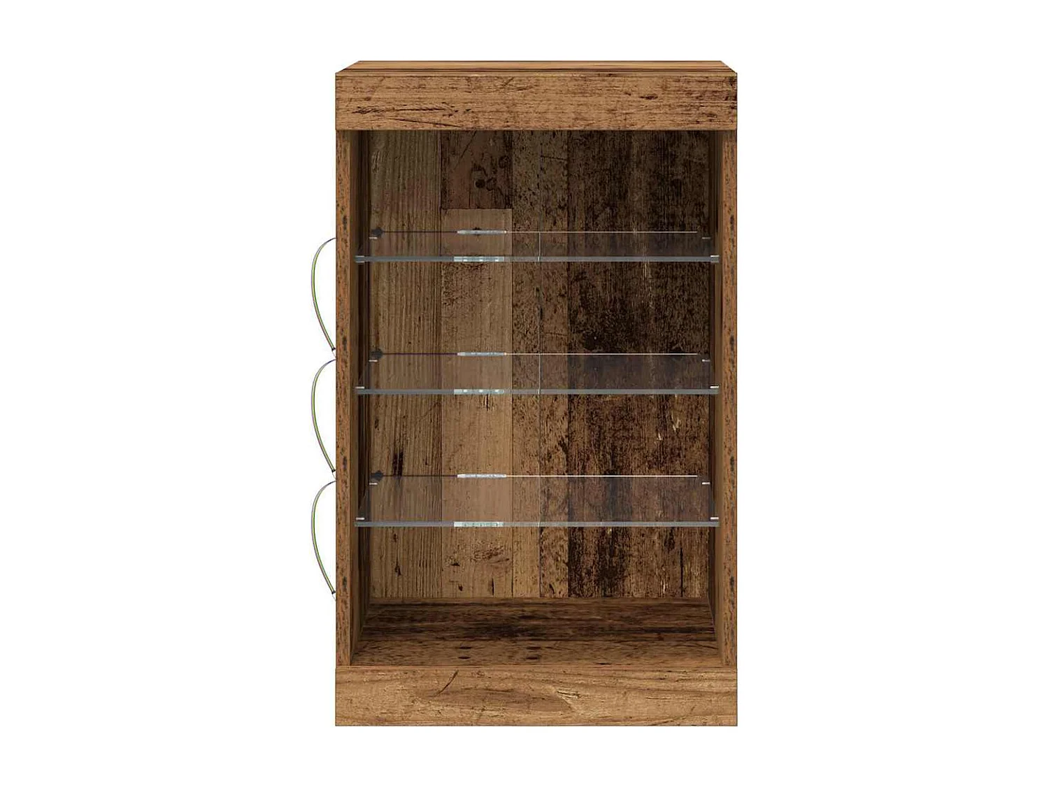 Buffet avec lumières LED Bois ancien 41x37x67 cm