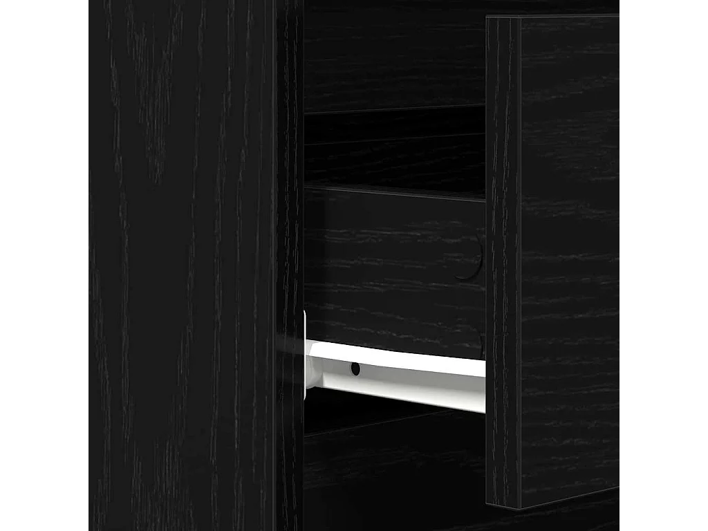 Buffet avec tiroirs Bois noir 60x35x70 cm Matériau en bois reconstitué