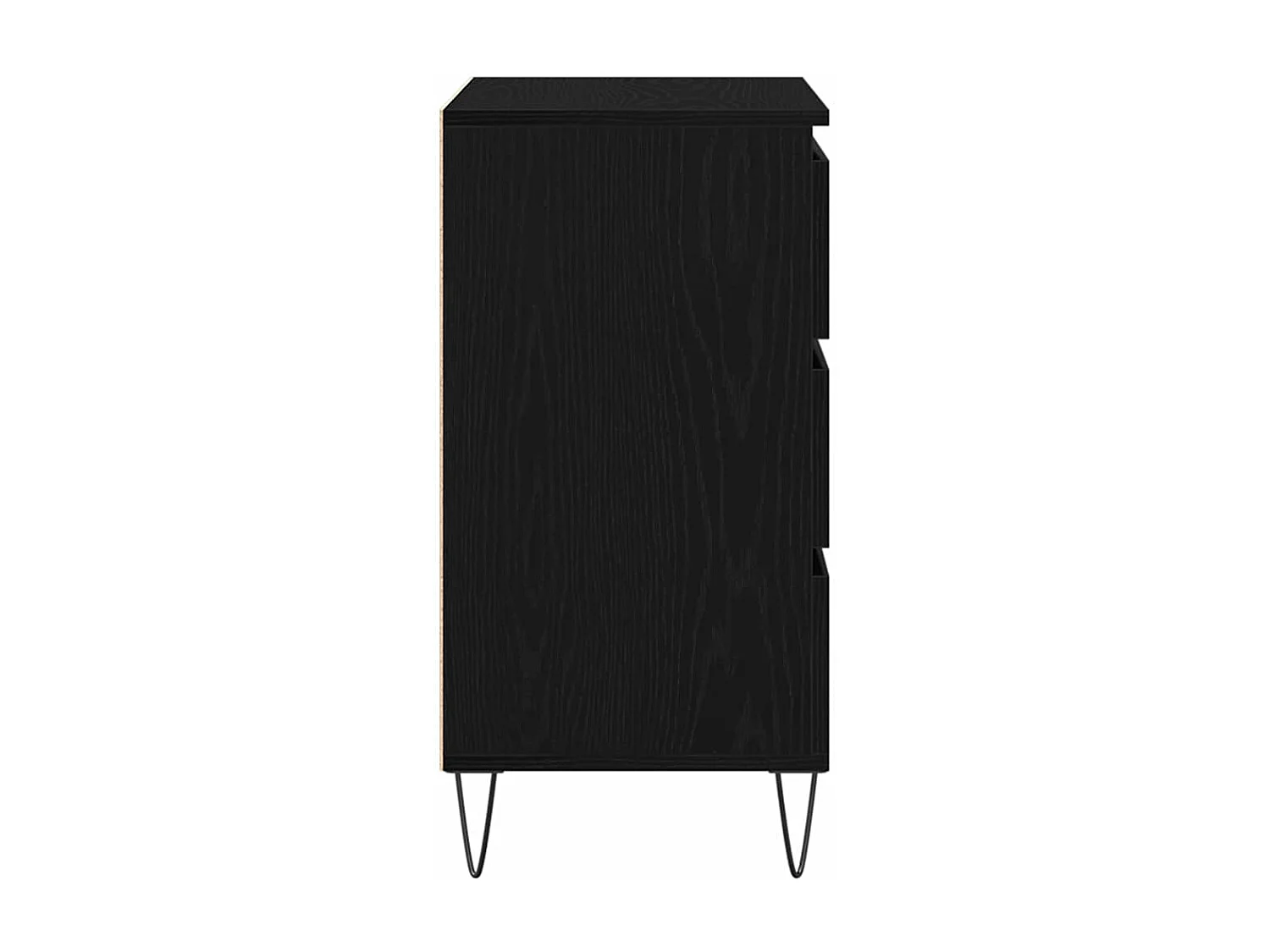 Buffet avec tiroirs Bois noir 60x35x70 cm Matériau en bois reconstitué