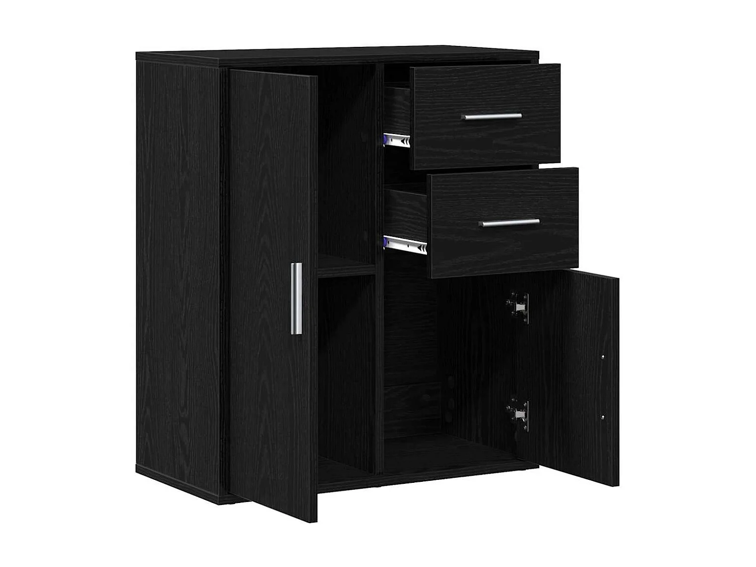 Buffet avec tiroir Chêne noir 60 x 31 x 70 cm Bois d'ingénierie