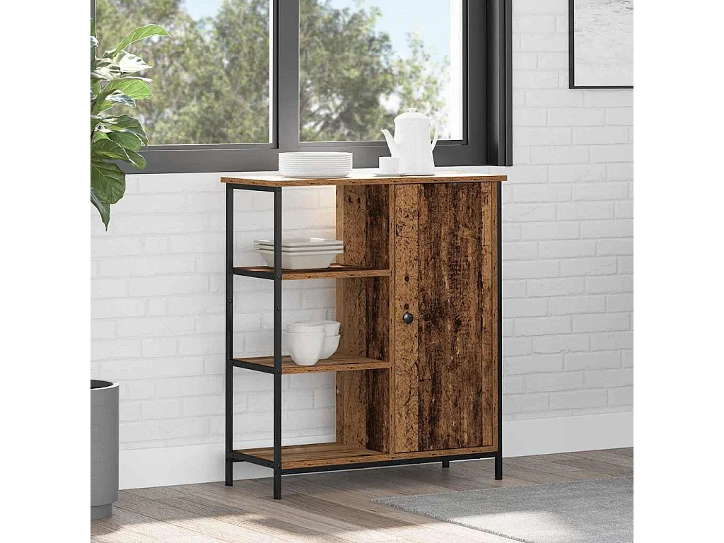 Etagère en bois ancien 70x30x80 cm en bois reconstitué