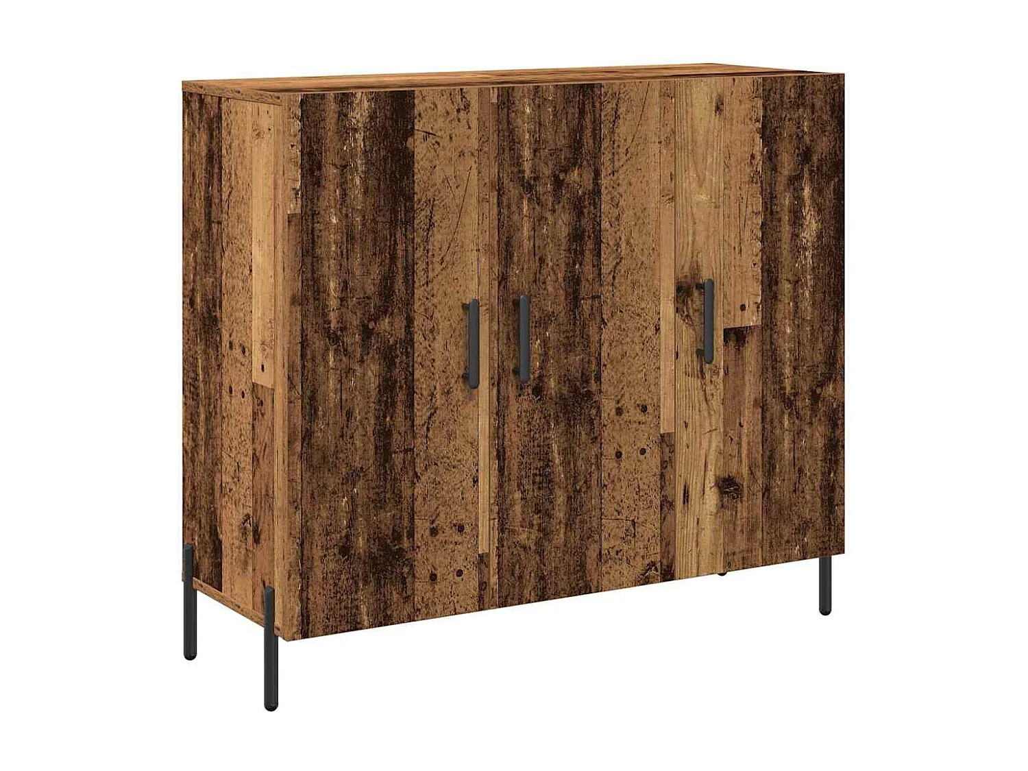 buffet en bois vieilli 90x34x80 cm en bois d'ingénierie
