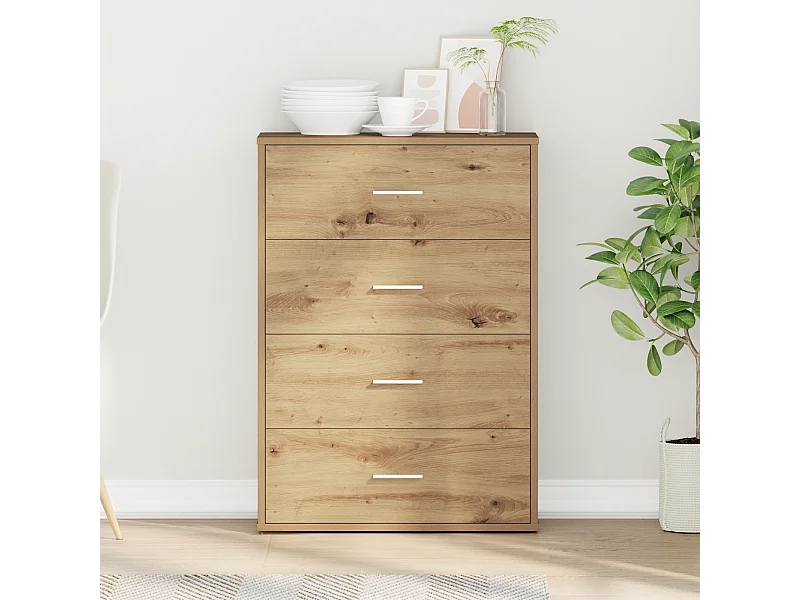 Buffet chêne artisanal 60 x 31 x 84 cm Panneau de particules