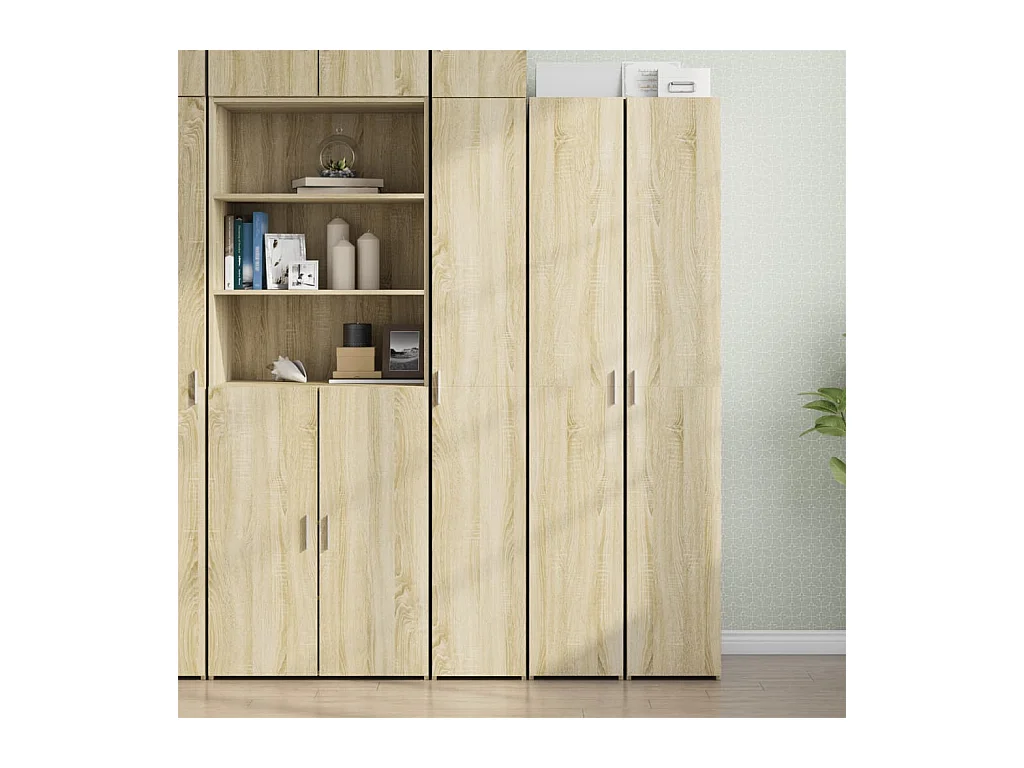 Buffet haut chêne sonoma 30x42,5x185 cm bois d'ingénierie