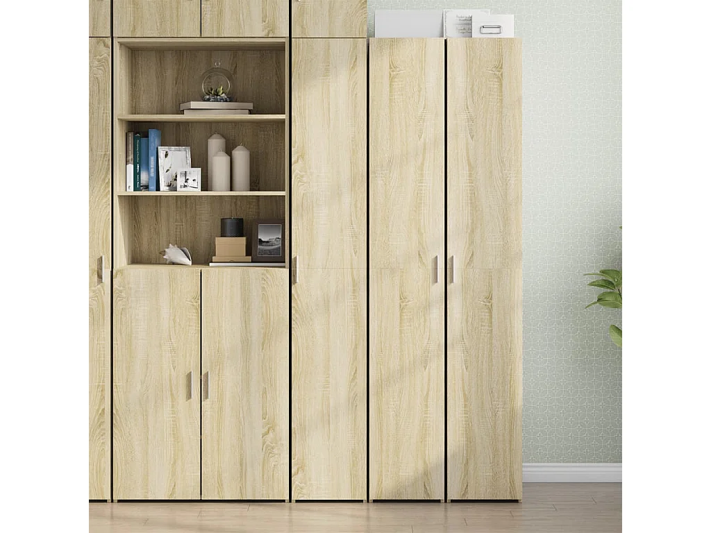 Buffet haut chêne sonoma 30x42,5x185 cm bois d'ingénierie
