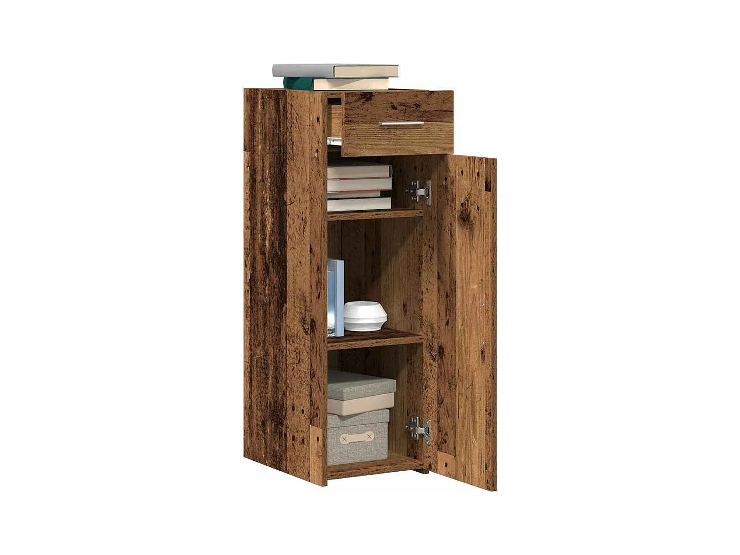 Buffet en vieux bois 30x42,5x93 cm en bois d'ingénierie