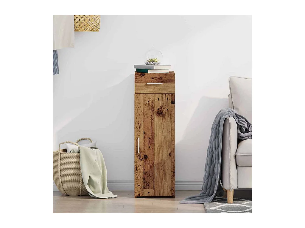 Buffet en vieux bois 30x42,5x93 cm en bois d'ingénierie