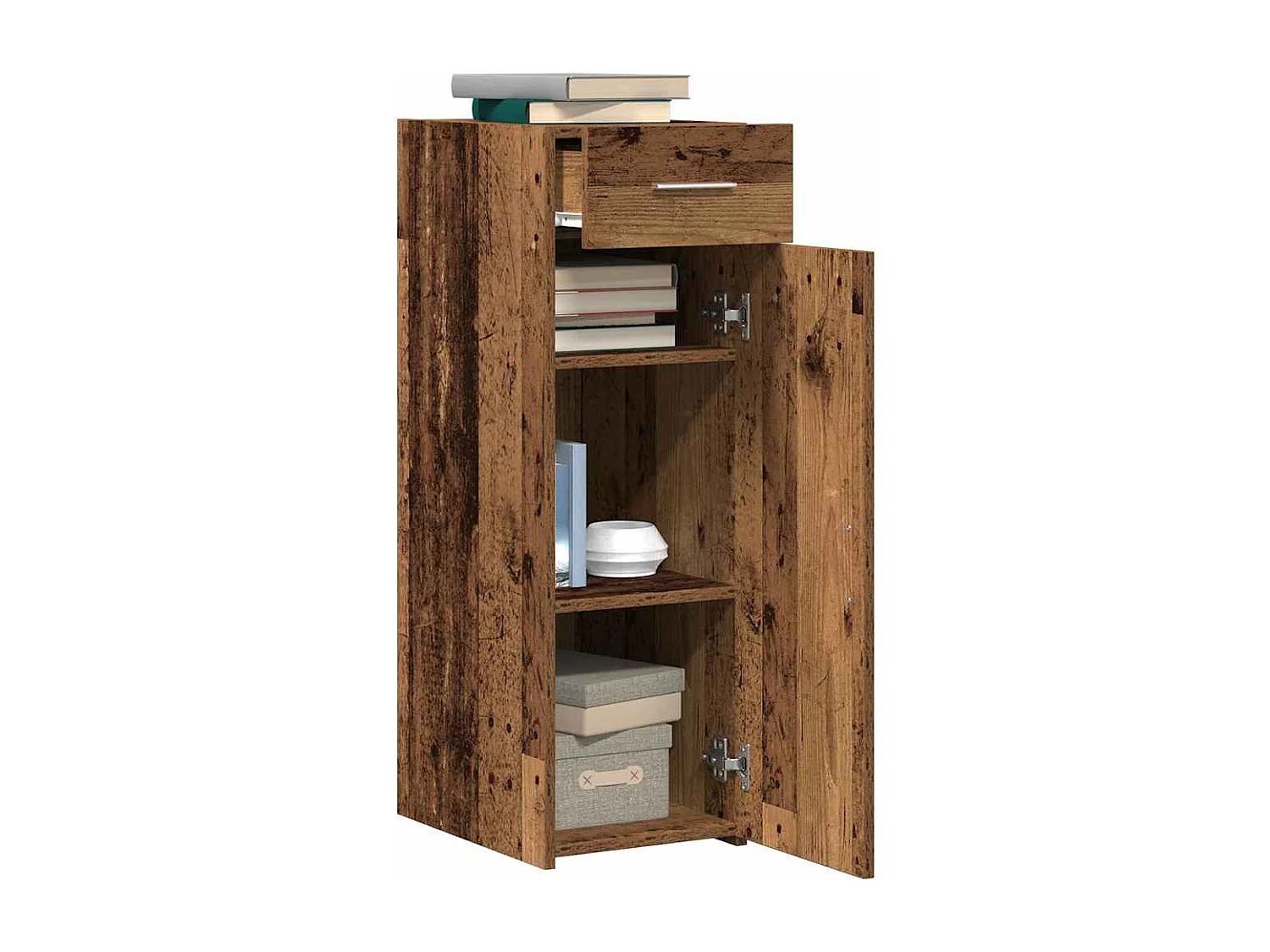 Buffet en vieux bois 30x42,5x93 cm en bois d'ingénierie