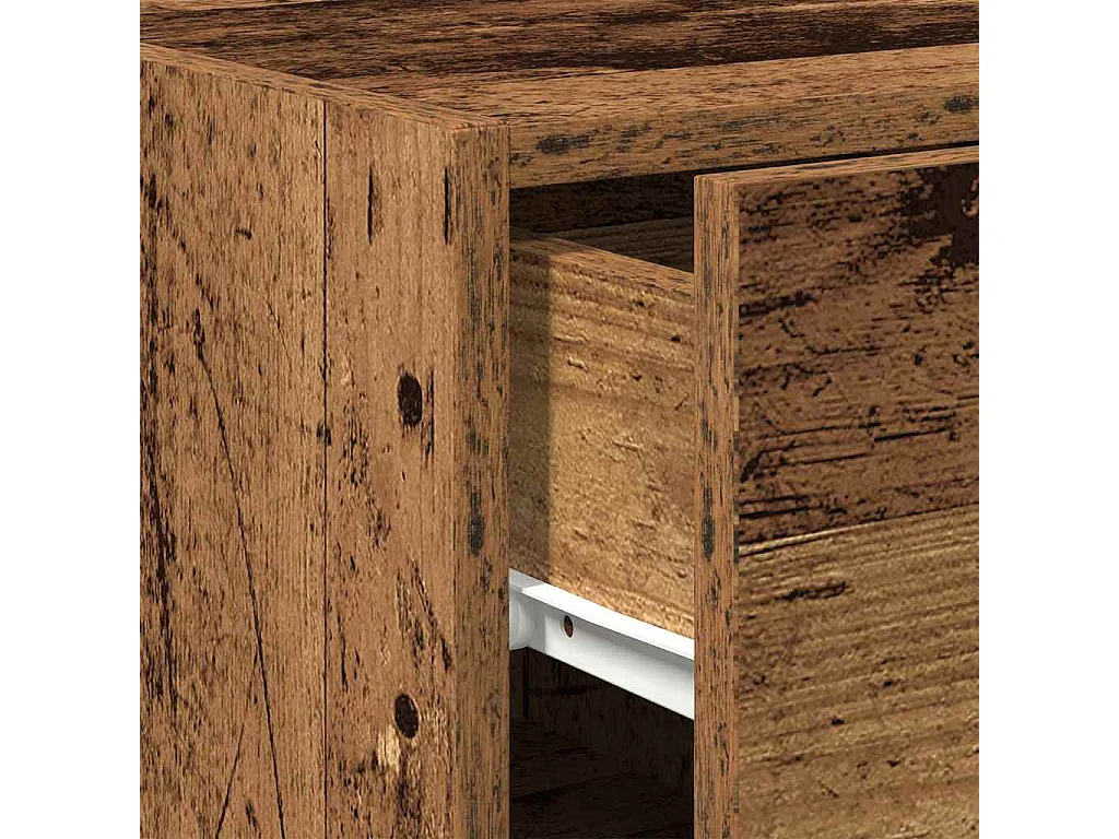 Buffet en vieux bois 30x42,5x93 cm en bois d'ingénierie