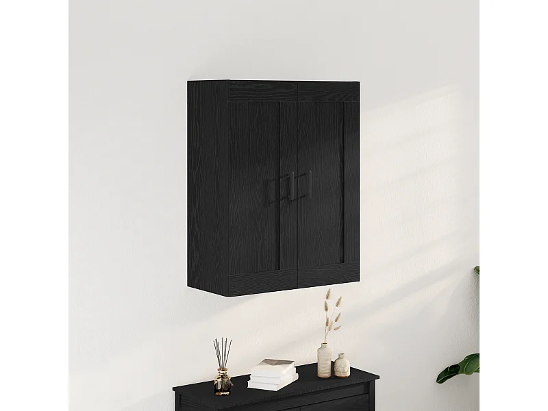 Armadio Rovere Nero 69,5x34x90 cm Truciolare