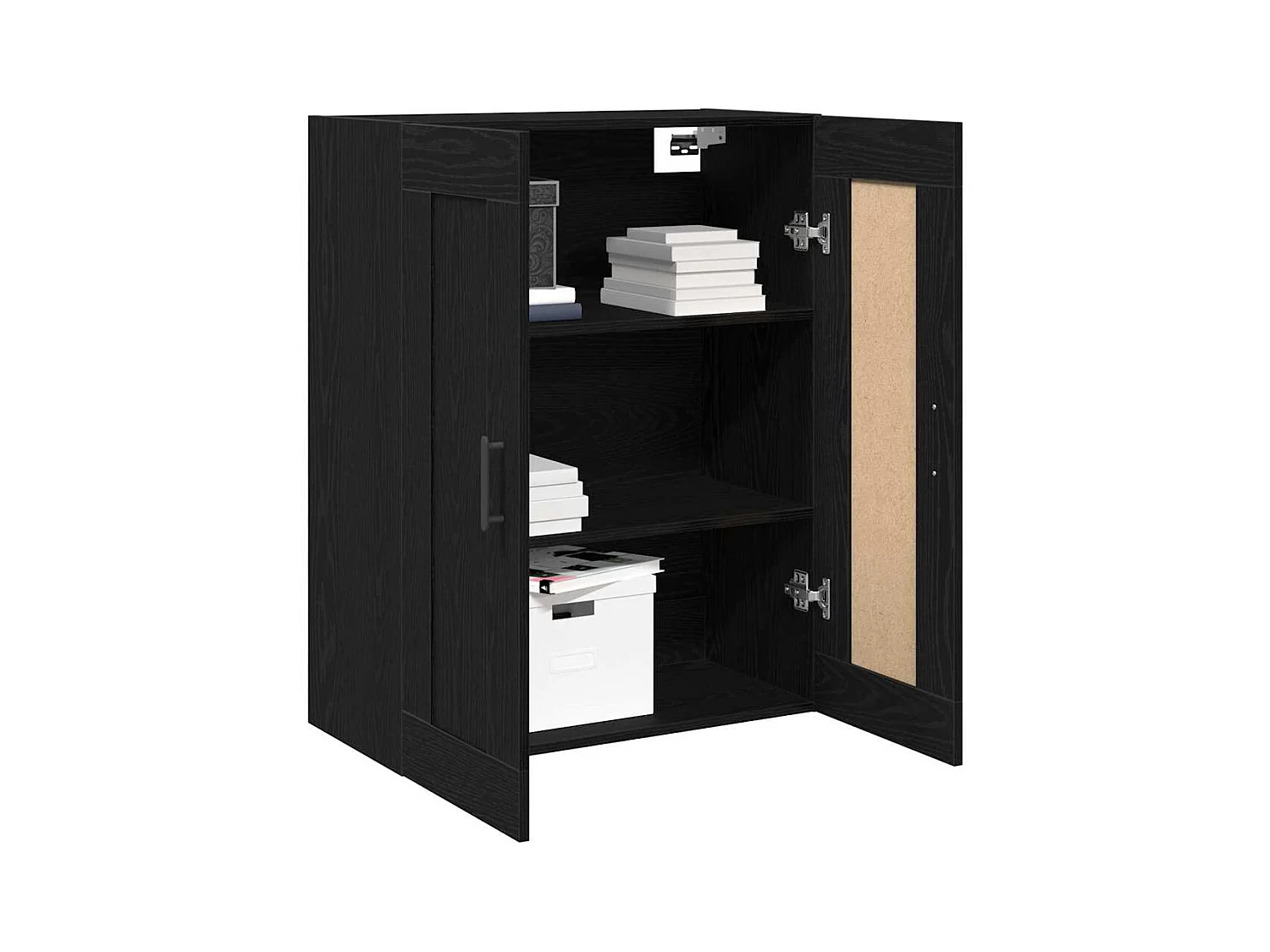 Armadio Rovere Nero 69,5x34x90 cm Truciolare