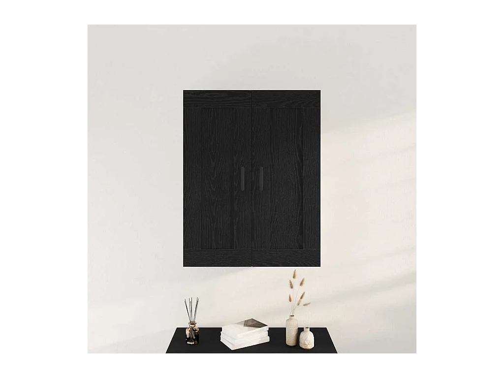 Armadio Rovere Nero 69,5x34x90 cm Truciolare