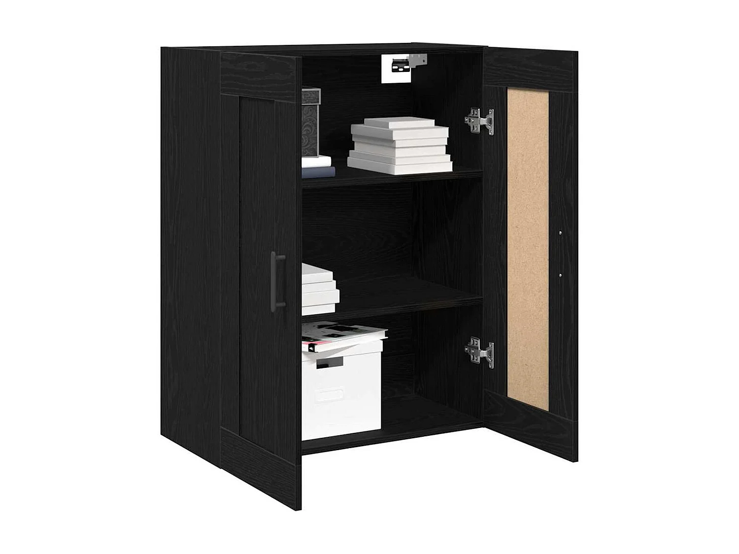 Zwarte Eiken Kledingkast 69,5x34x90 cm Spaanplaat