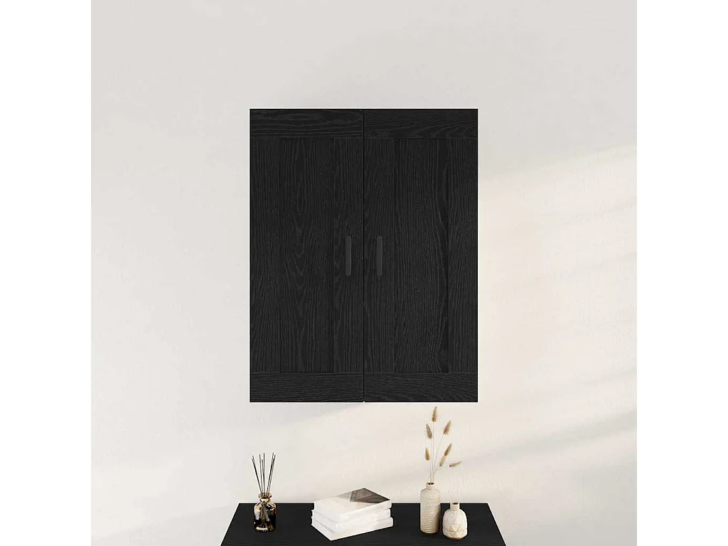 Zwarte Eiken Kledingkast 69,5x34x90 cm Spaanplaat