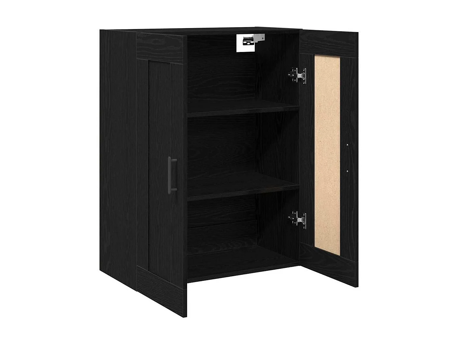 Zwarte Eiken Kledingkast 69,5x34x90 cm Spaanplaat