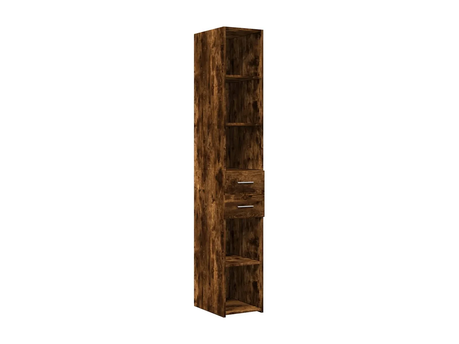 Armoire de rangement mince chêne fumé 30x42,5x225 cm