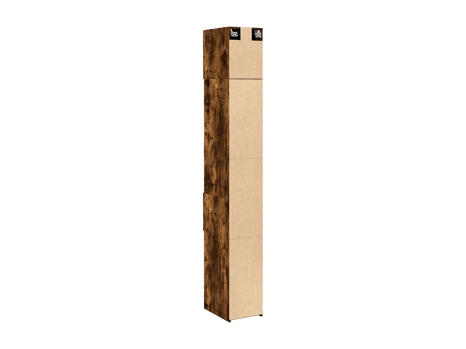 Armoire de rangement mince chêne fumé 30x42,5x225 cm