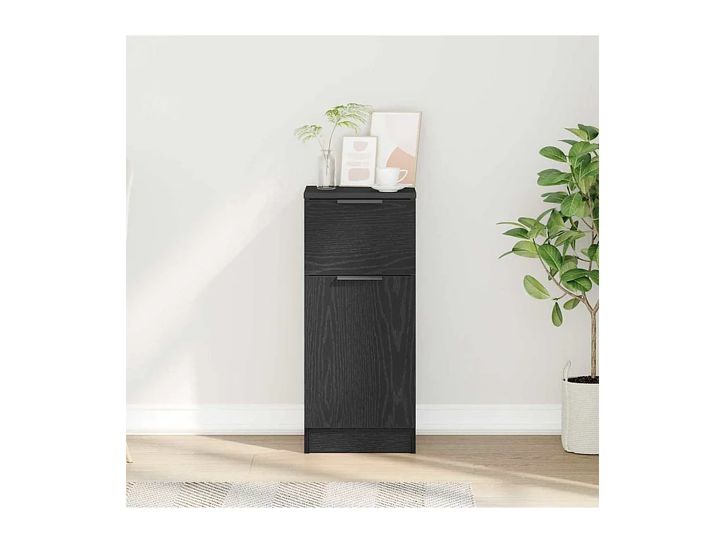 Buffet Chêne Noir 30x30x70 cm Bois d'ingénierie