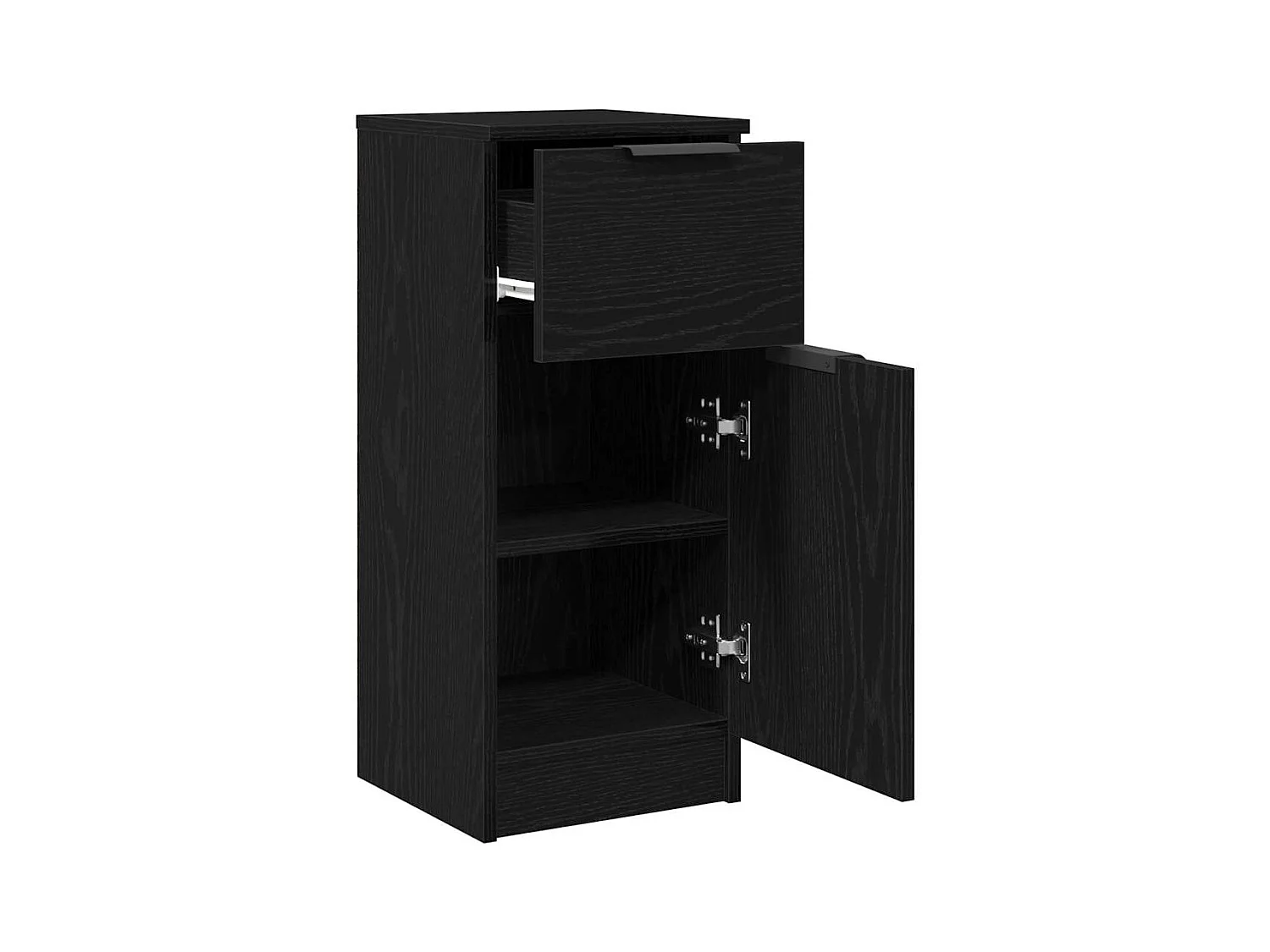 Buffet Chêne Noir 30x30x70 cm Bois d'ingénierie